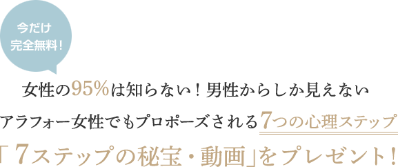 今だけ完全無料！7ステップの秘宝・動画をプレゼント